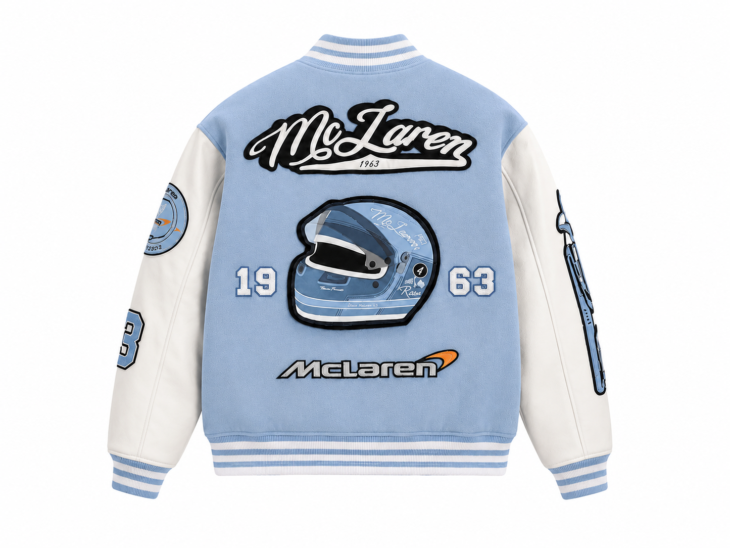 SKY BLUE VARSITY BASEBALL UNISEX JACKET