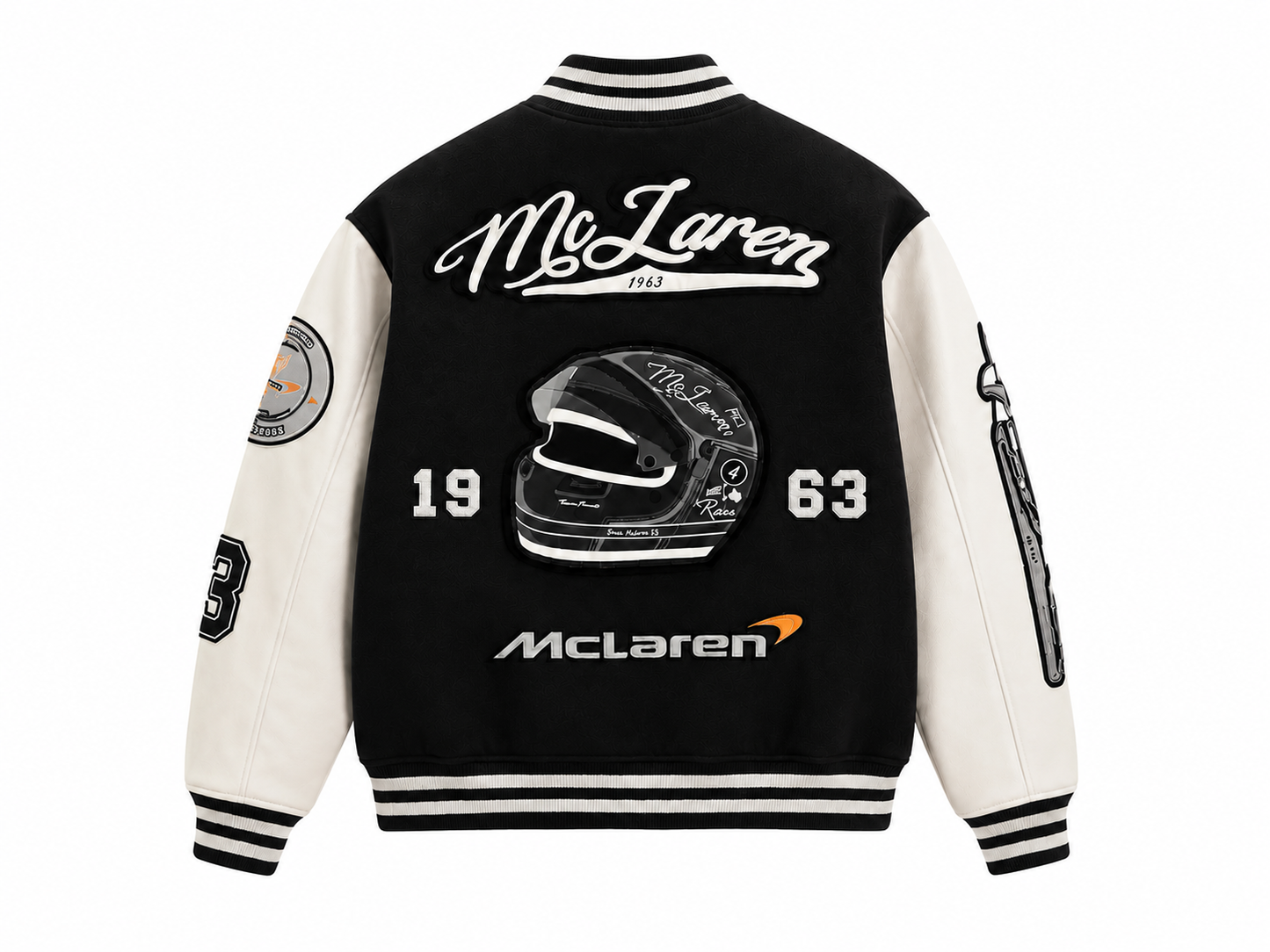 BLACK VARSITY BASEBALL UNISEX JACKET