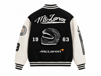 BLACK VARSITY BASEBALL UNISEX JACKET