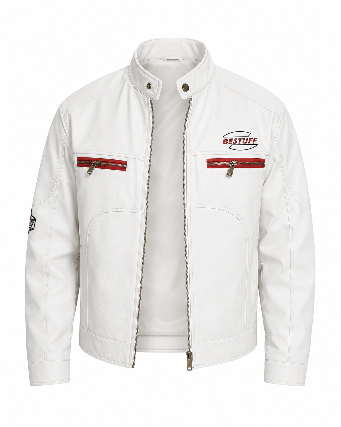 WHITE BIKER UNISEX JACKET