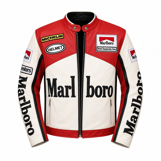 MARLBORO  BIKER LEATHER JACKET