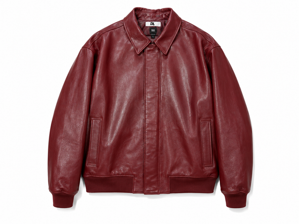 MAROON OVERSIZED LEATHER UNISEX JACKET