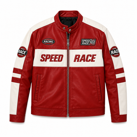 SPEED RACER BIKER LEATHER JACKET