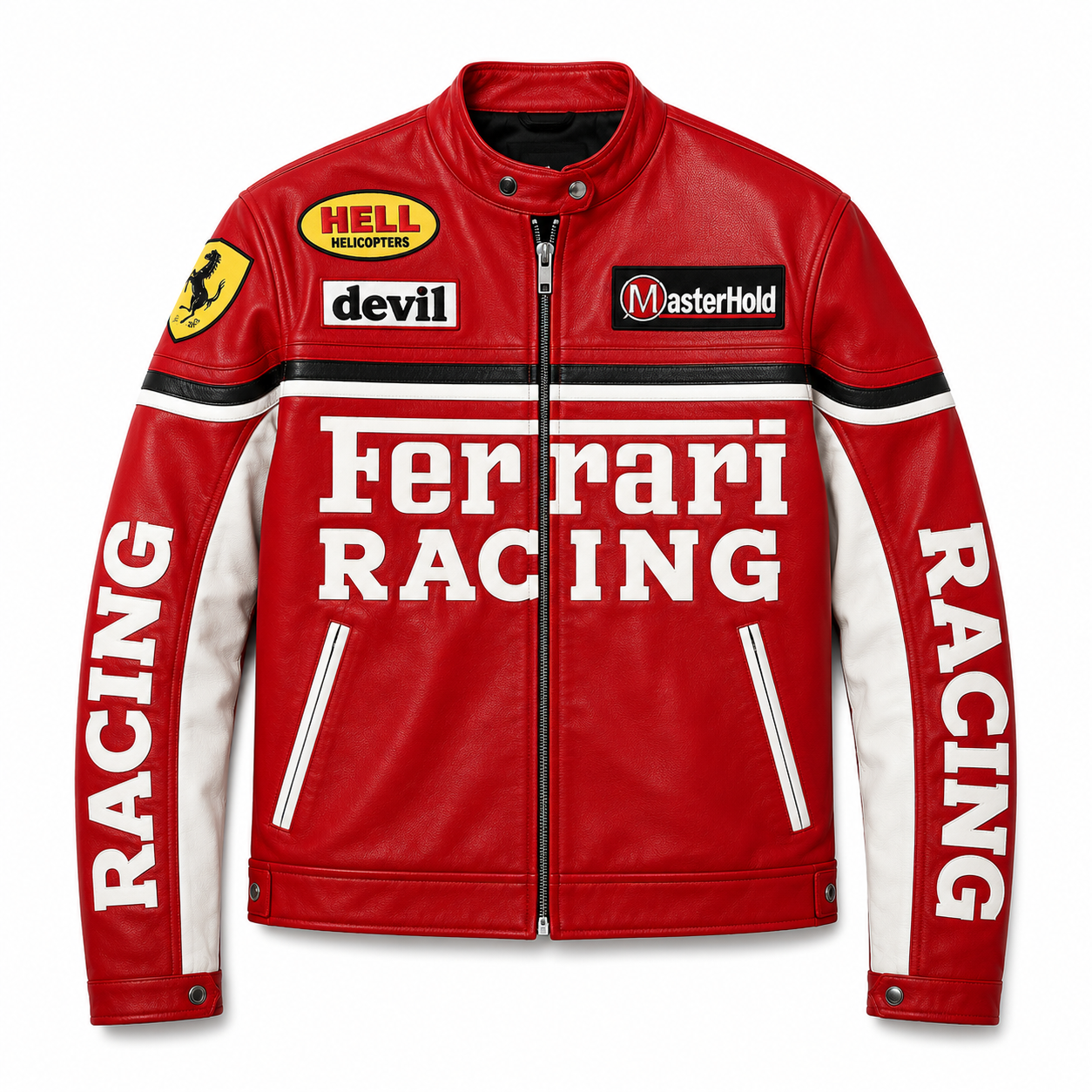 FERRARI BIKER LEATHER JACKET