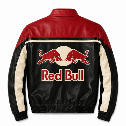 RED BULL BIKER LEATHER JACKET